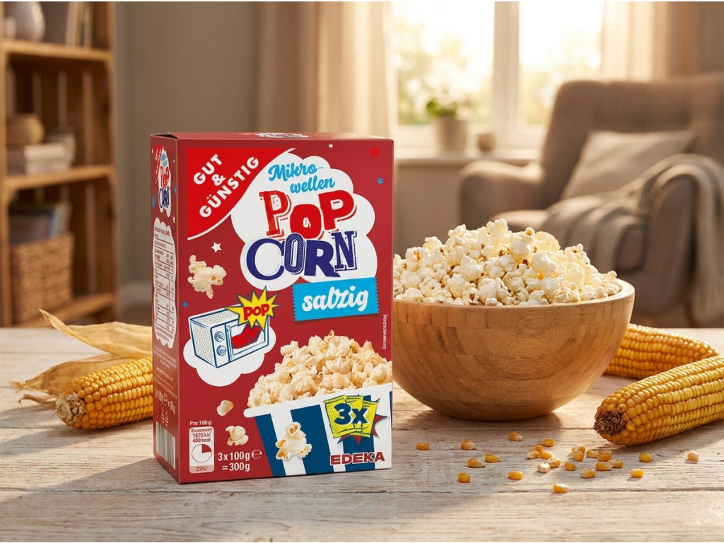 G&G Popcorn do mikrovlnky - kukuřice a miska popcornu