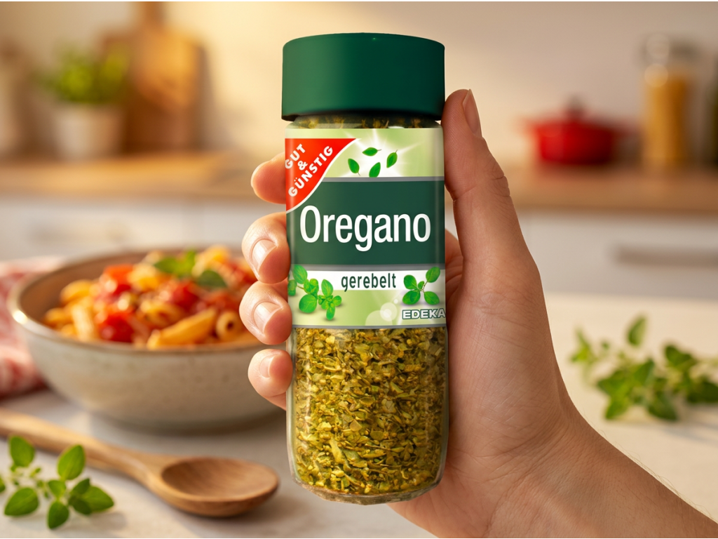 Praktická kořenka G&G oregano v ruce