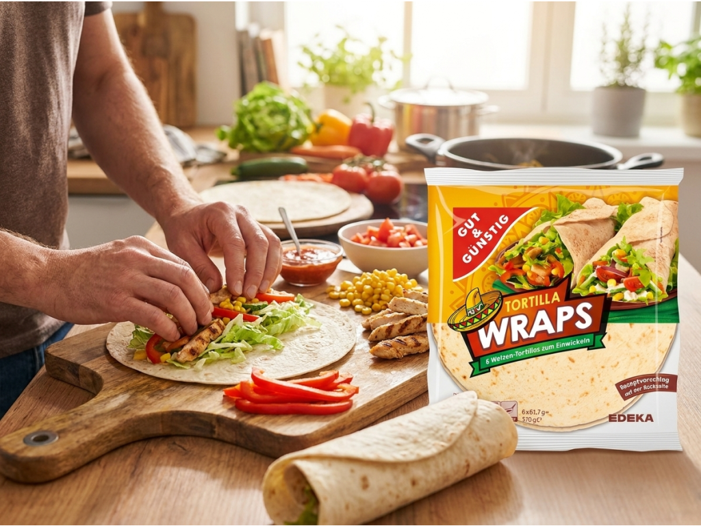 G&G tortilové wrapy 370g - příprava v kuchyni