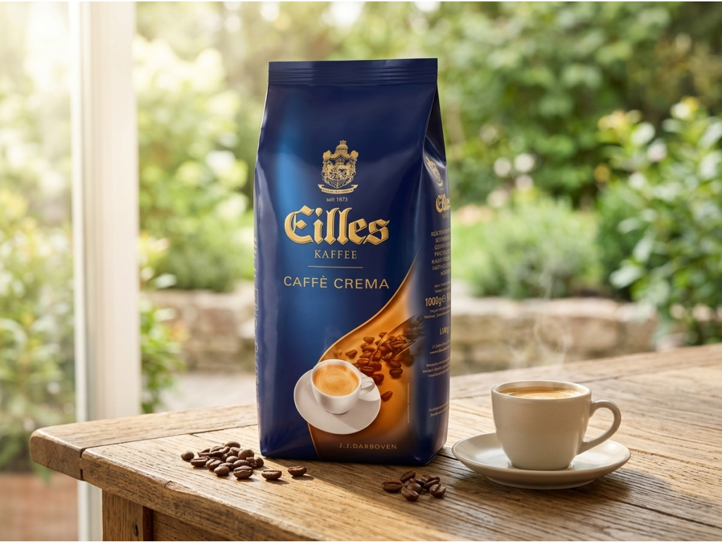 Eilles Caffé Crema v kavárenském servírování