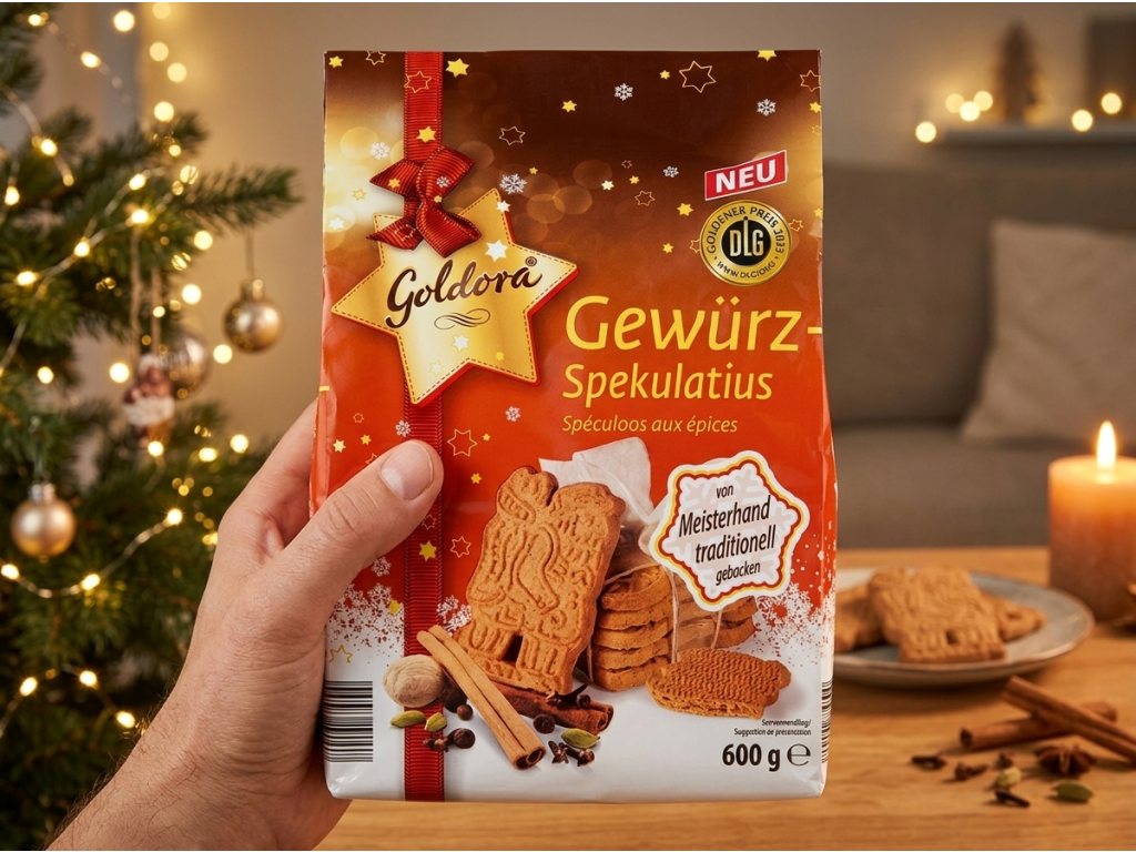 Goldora kořeněné Spekulatius 600 g - balení v ruce
