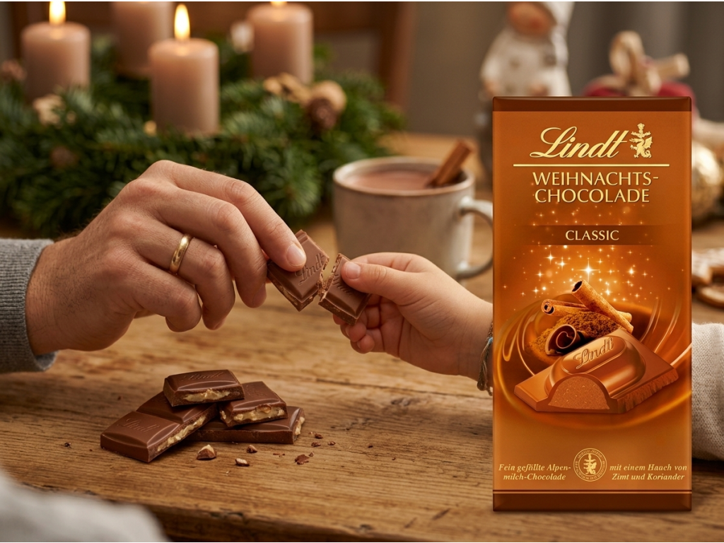 Sdílení Lindt vánoční čokolády Classic