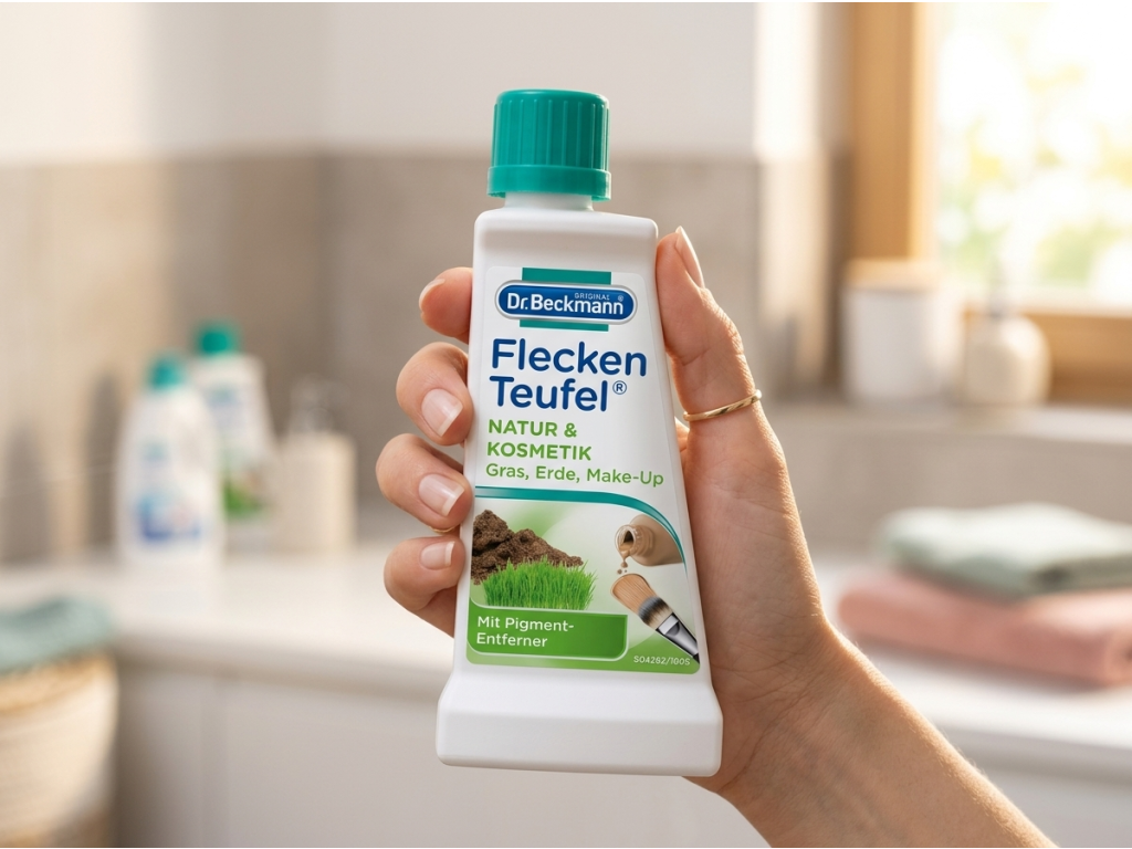 Dr. Beckmann ďáblík na skvrny od zeleně a kosmetiky 50 ml - v ruce
