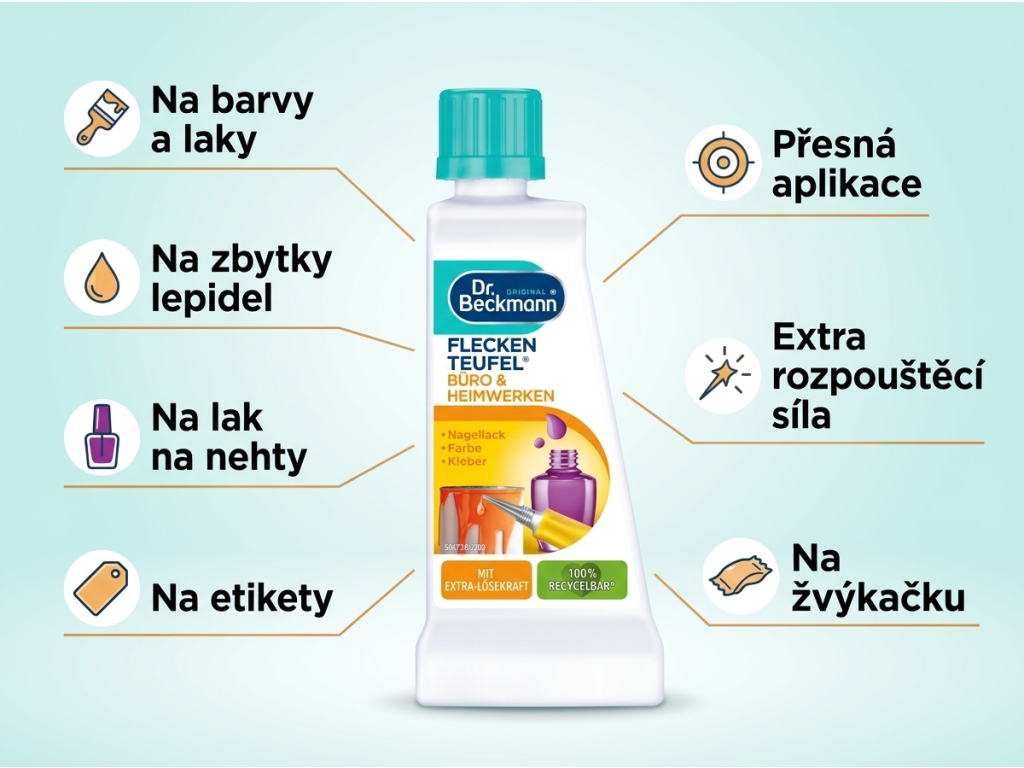 Dr. Beckmann ďáblík na skvrny - přehled vhodného použití