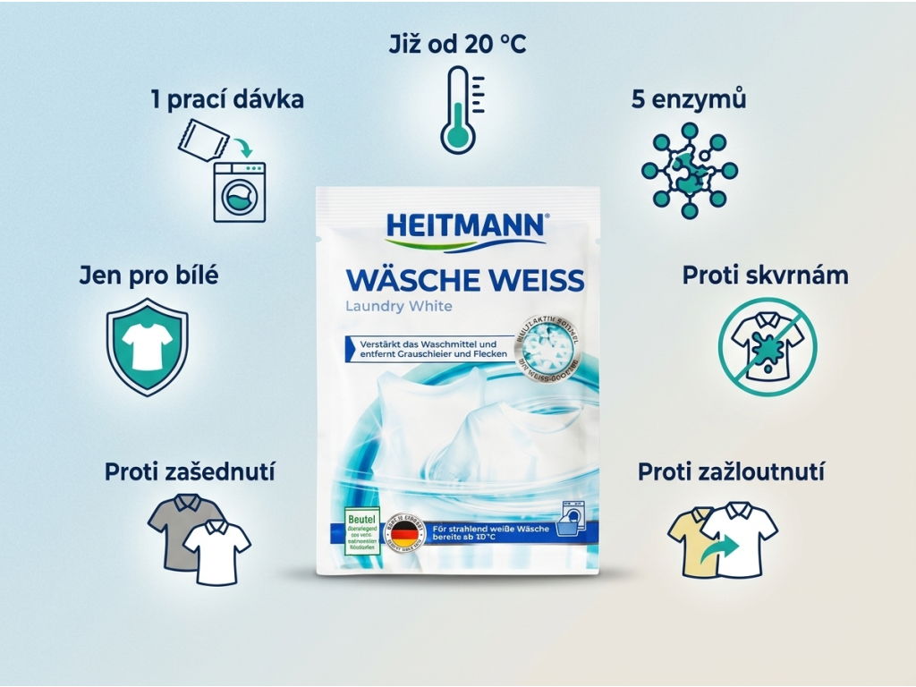 Heitmann bělidlo na prádlo - hlavní výhody