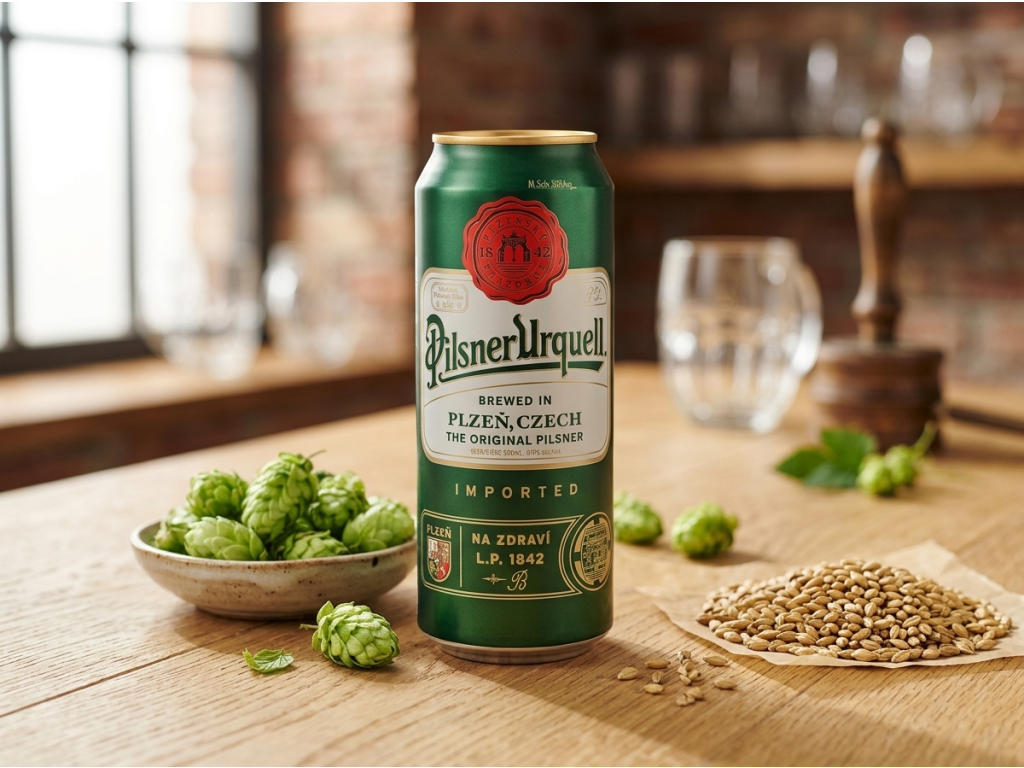 Pilsner Urquell s chmelem a sladem