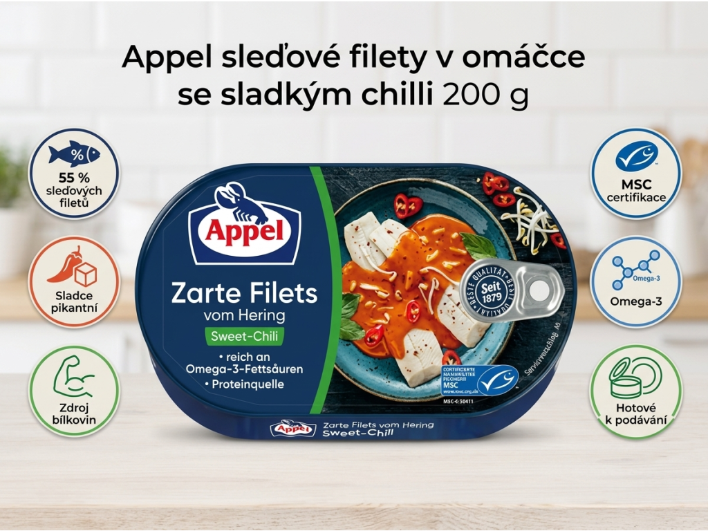 Appel sleďové filety v omáčce se sladkým chilli - výhody