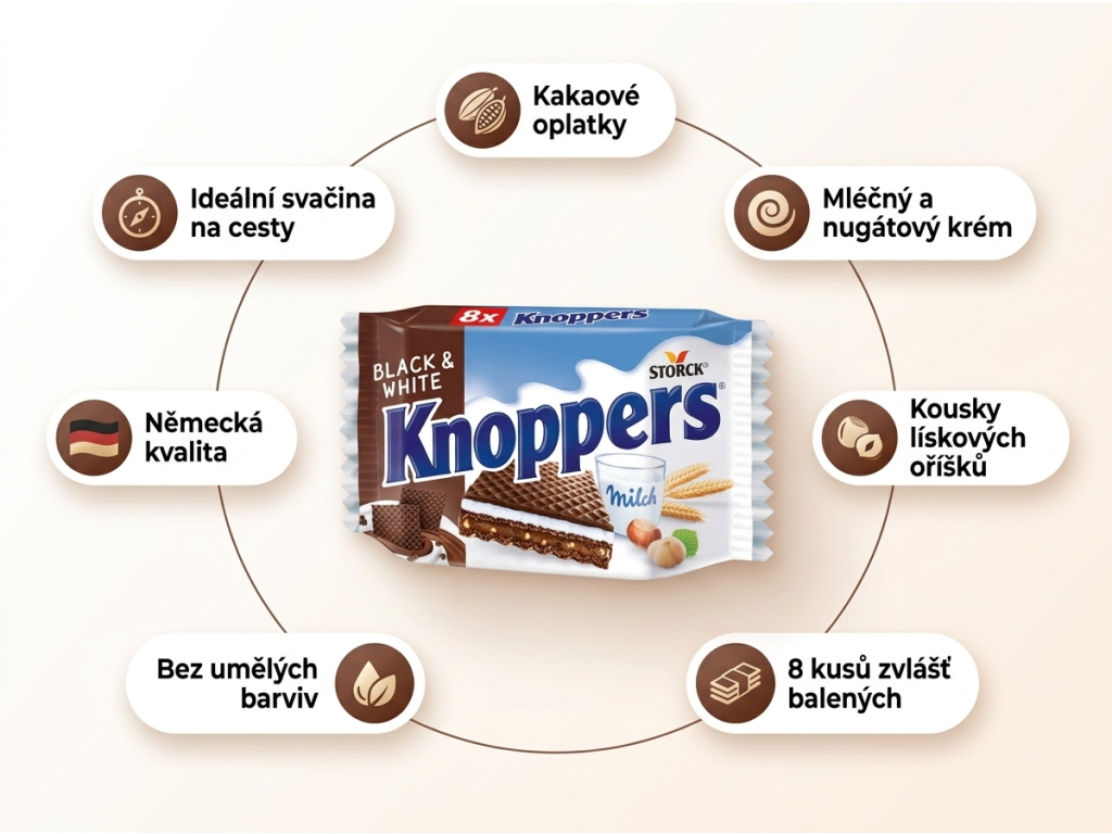 Knoppers Black & White - přehled výhod