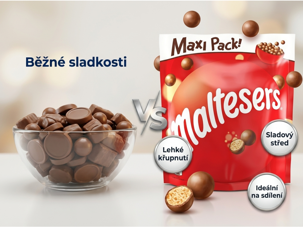 Maltesers srovnání čokoládových kuliček