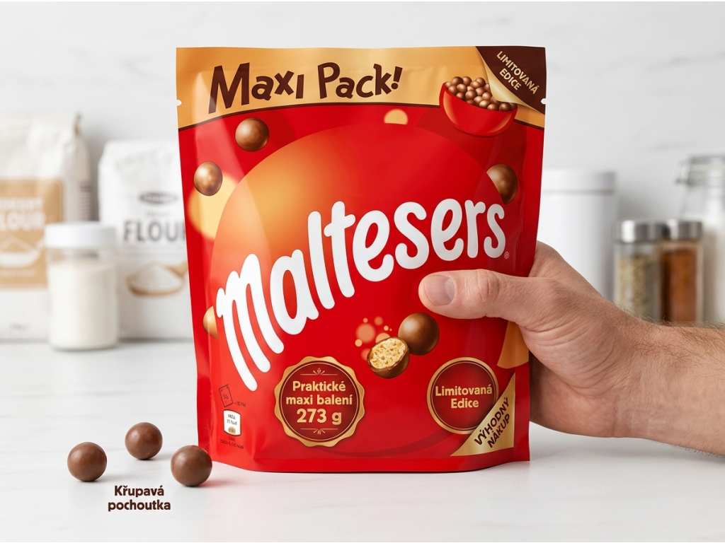 Maltesers Maxi Pack 273 g balení v ruce