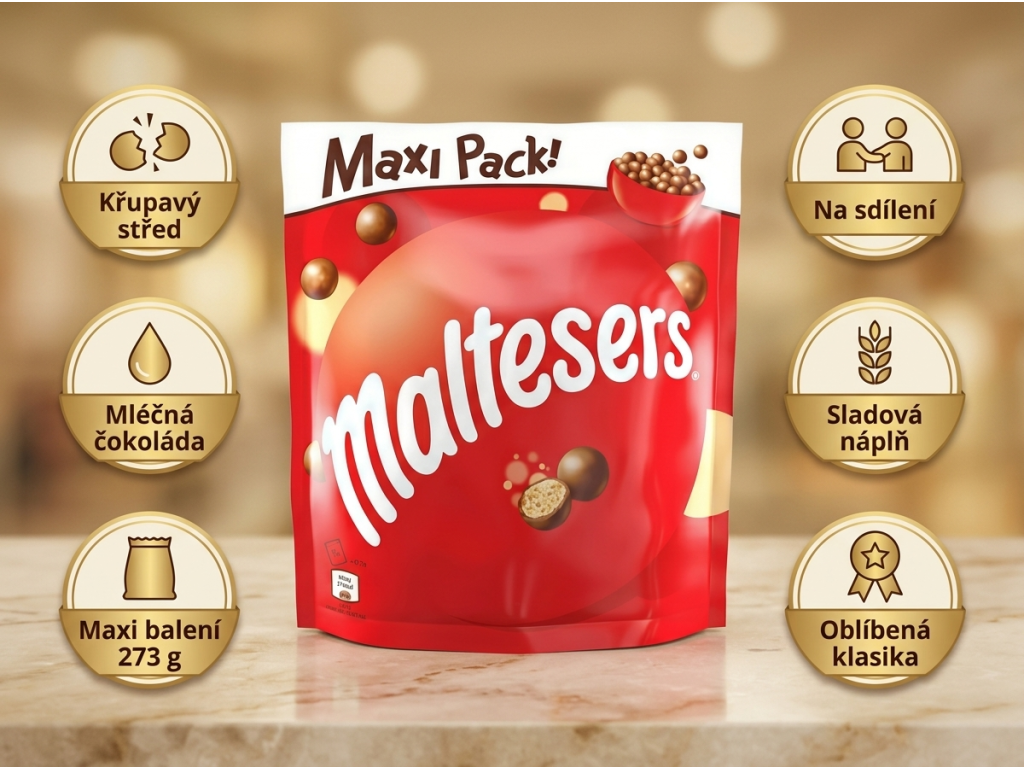 Maltesers Maxi Pack 273 g - infografika výhod