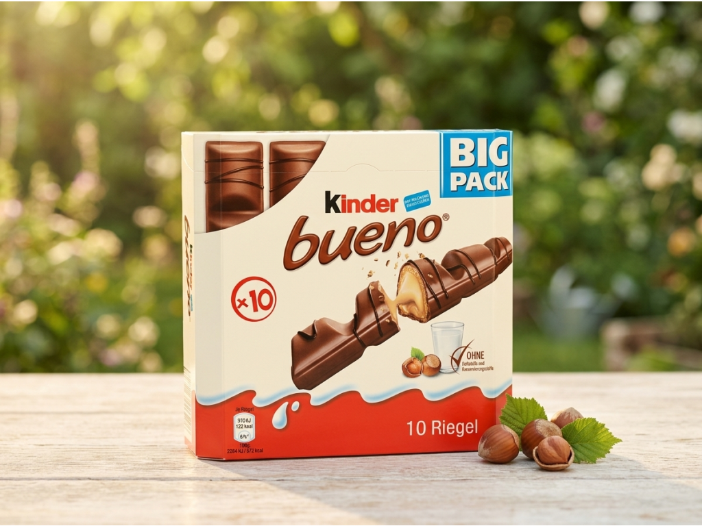Kinder Bueno 10ks 215g v přírodním prostředí