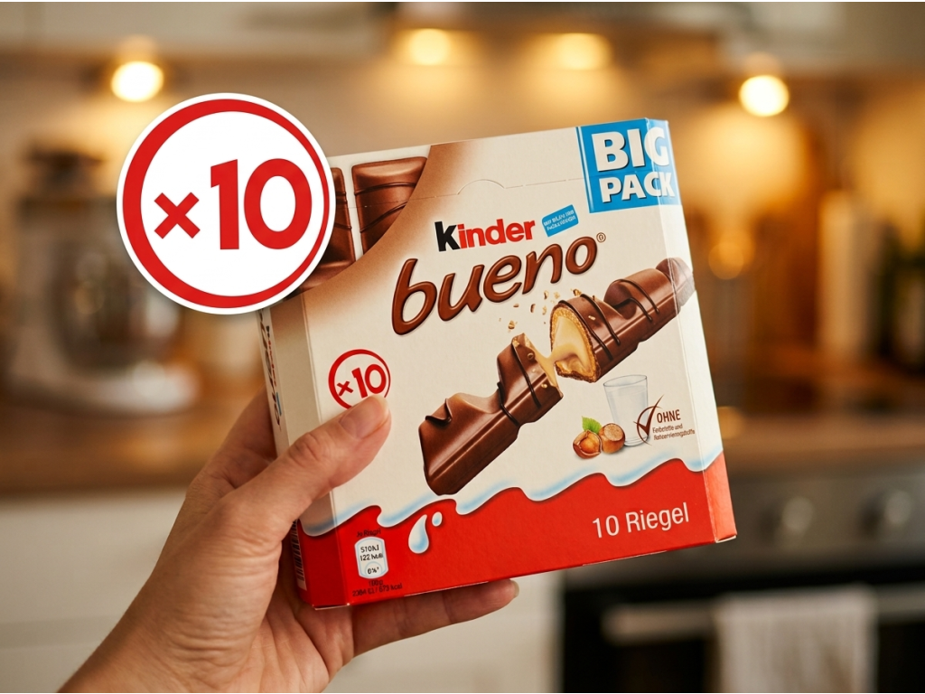 Balení Kinder Bueno 10ks 215g v ruce