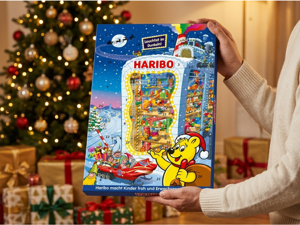 Haribo adventní kalendář jako vánoční dárek