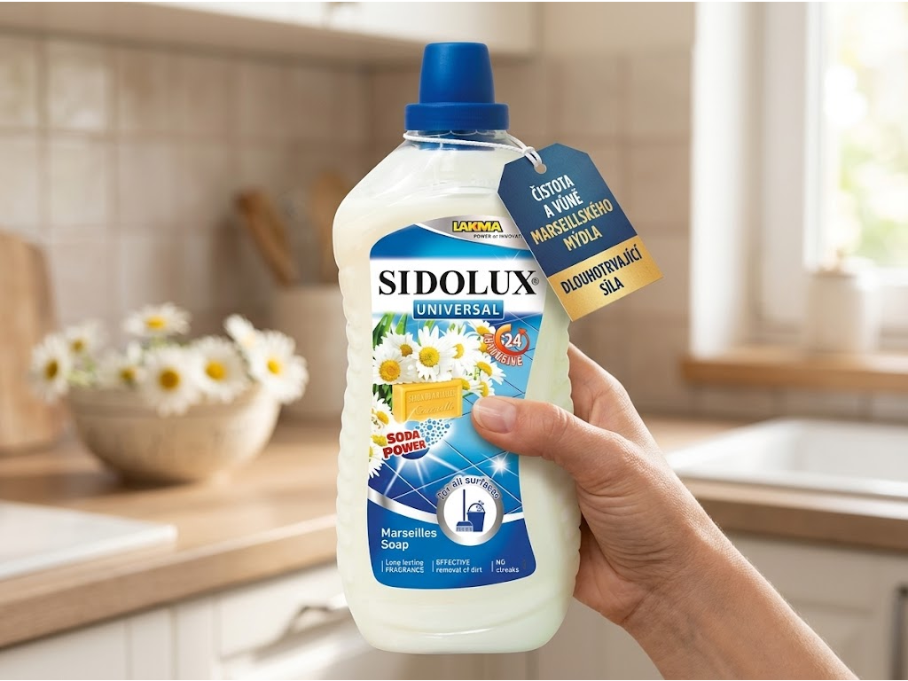 Sidolux Universal Marseillské mýdlo v ruce