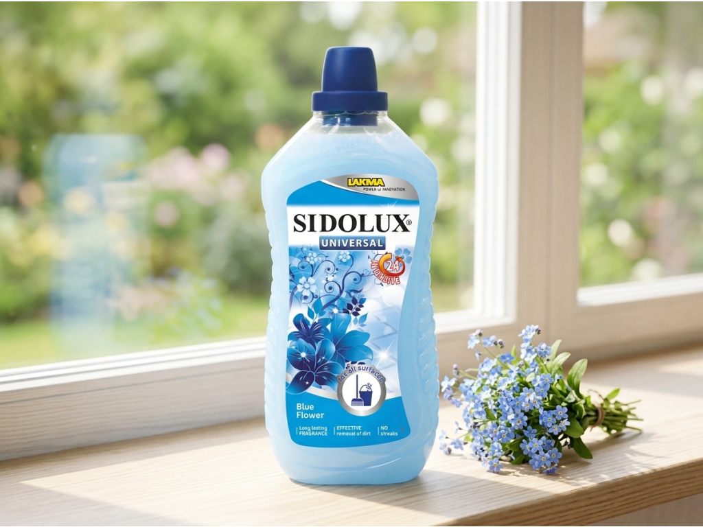 Sidolux univerzální čisticí prostředek Modré květiny 1 l - v přirozeném prostředí
