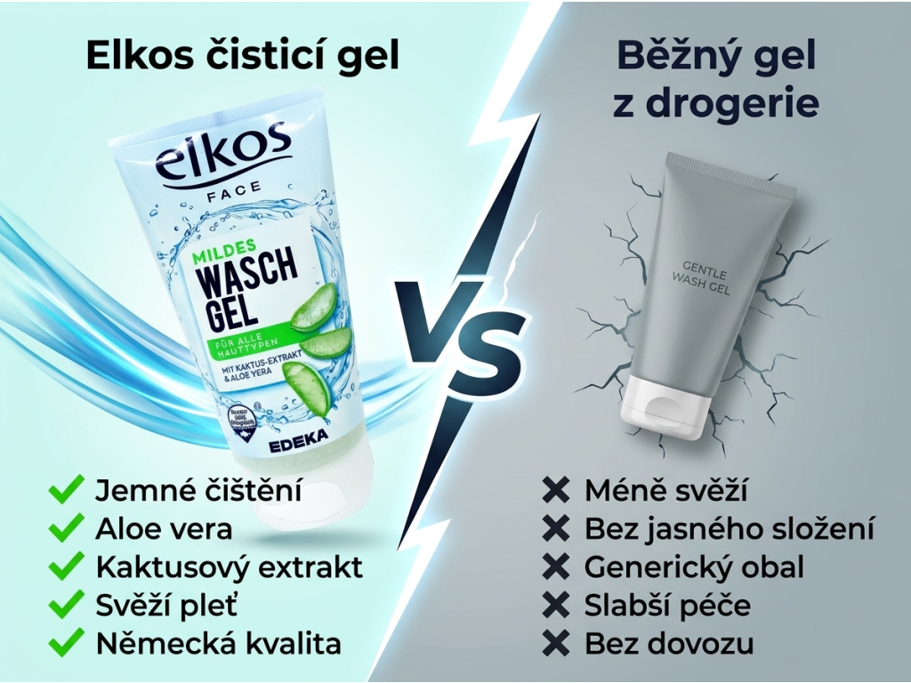 Elkos Čistící gel s kaktusovým extraktem a aloe vera 150 ml - srovnání