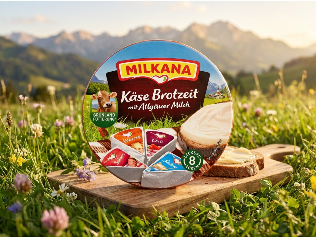 Milkana tavený sýr v alpském prostředí