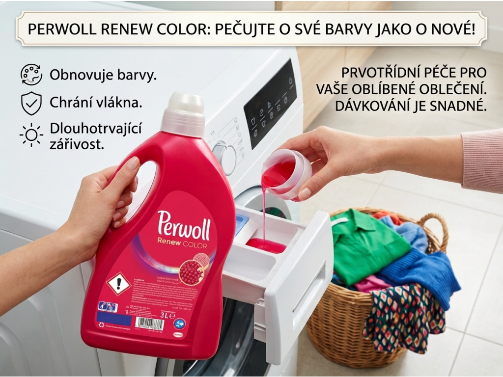 Perwoll Renew Color při dávkování