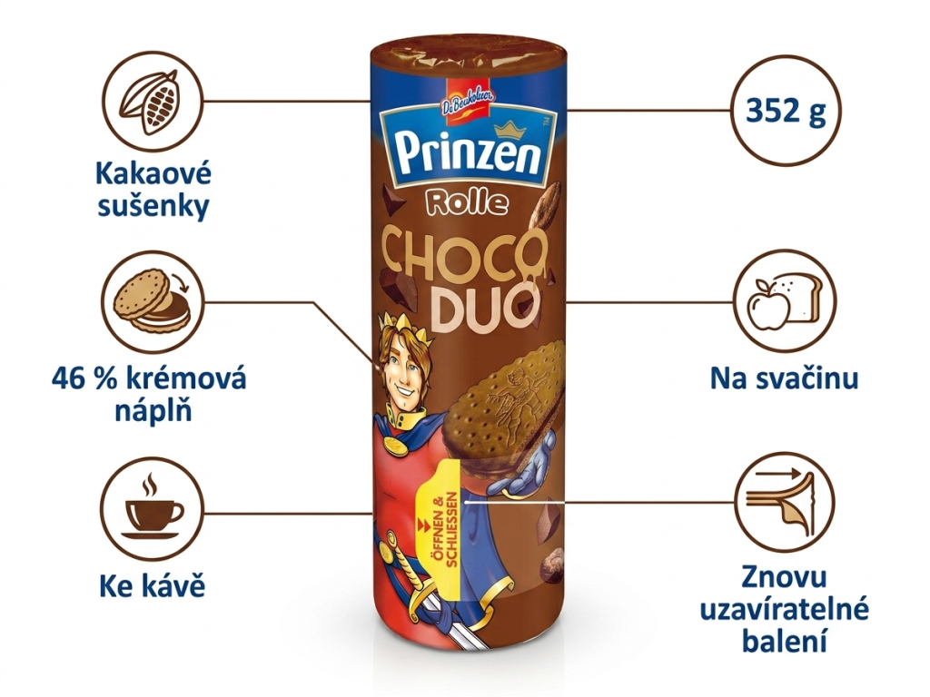 Prinzen Rolle Choco Duo - přehled výhod