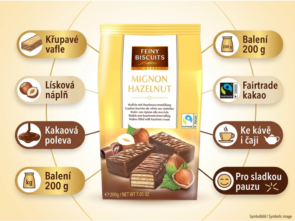 Feiny Biscuits Mignonské vafle - přehled hlavních výhod