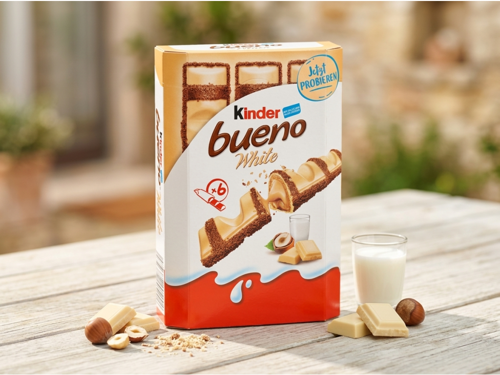 Kinder bueno White 6ks 117g - sladká svačina