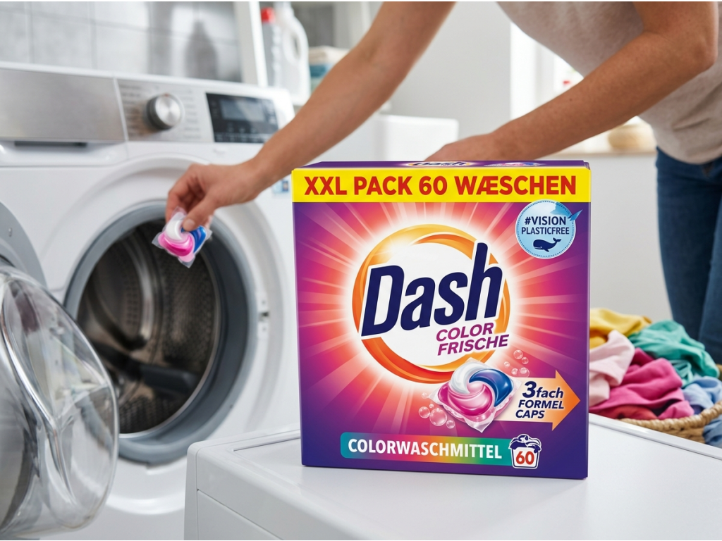 Vkládání Dash Color kapsle přímo do bubnu pračky