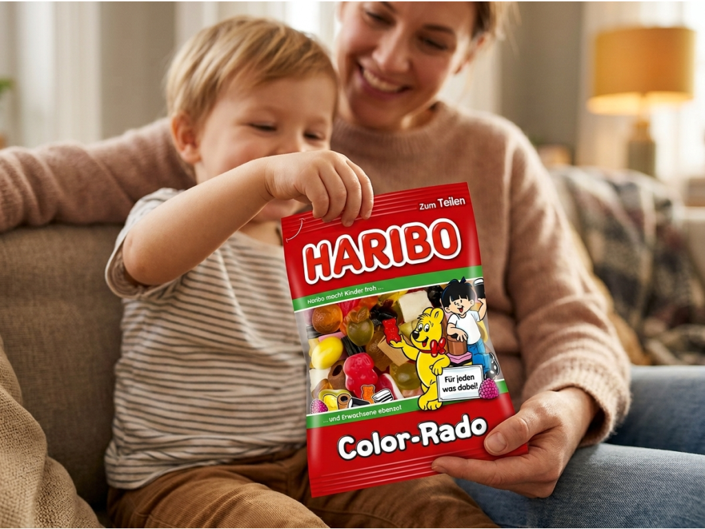 Haribo Color-Rado 175 g - rodina sdílí bonbony