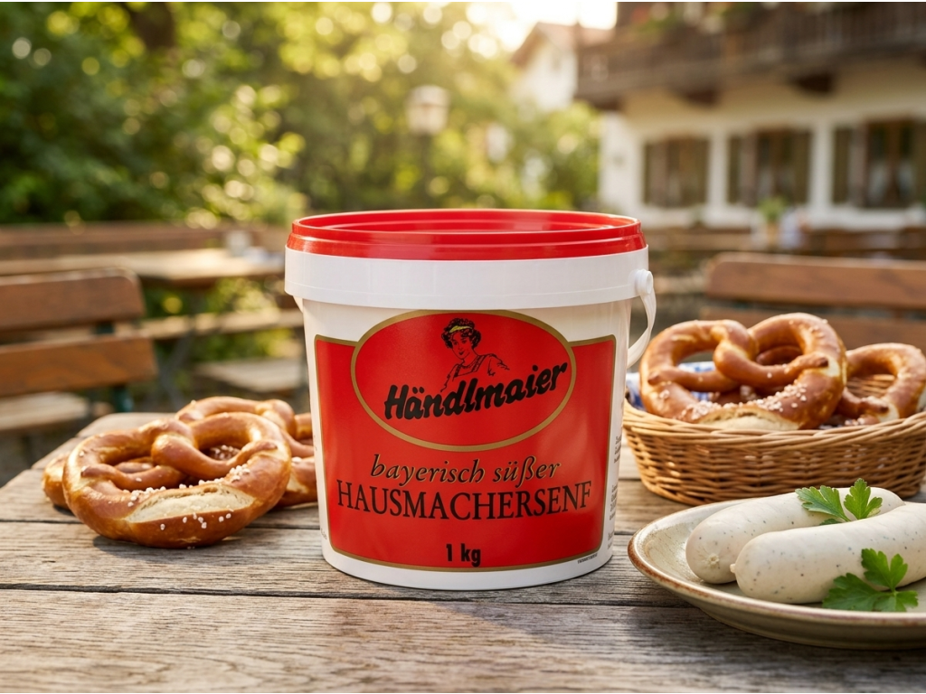Händlmaier bavorská hořčice 1 kg v bavorském prostředí