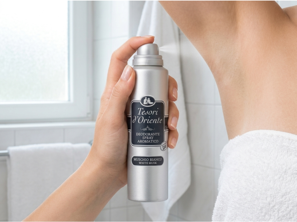 Použití deodorantu Tesori d'Oriente Muschio Bianco