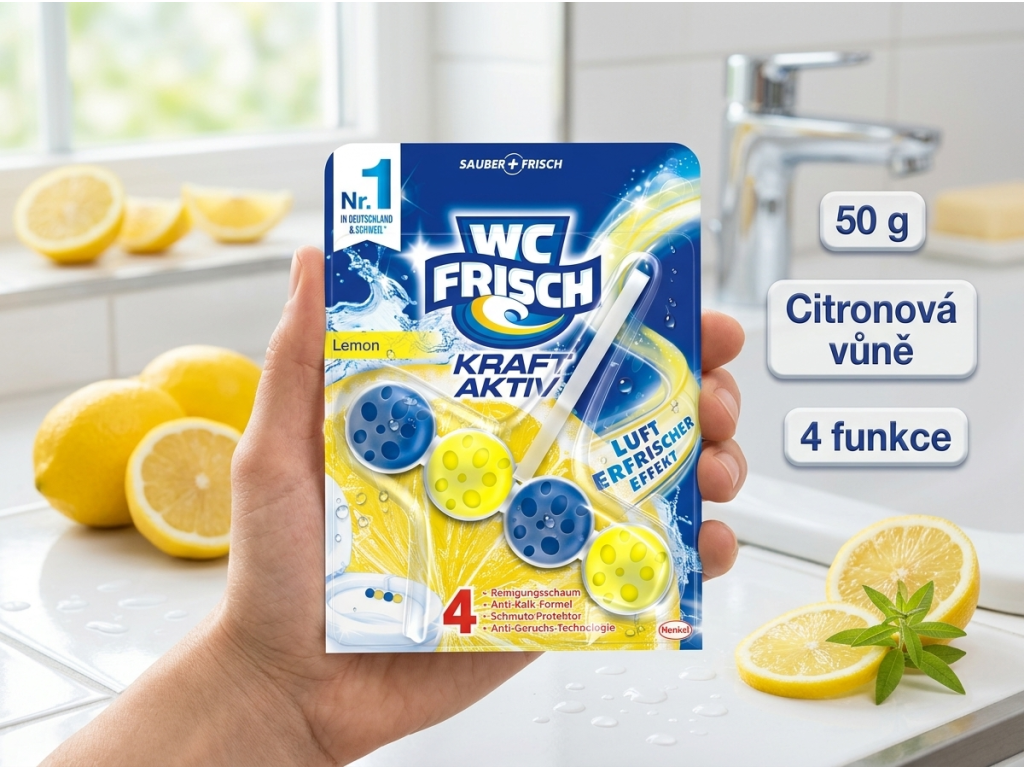 WC Frisch Lemon v ruce