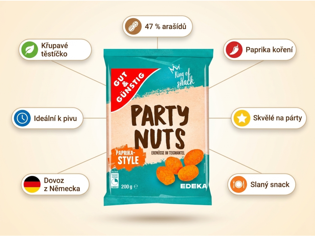 G&G Party Nuts - infografika výhod