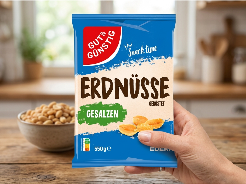 G&G Arašídy pražené a solené 550 g - balení v ruce