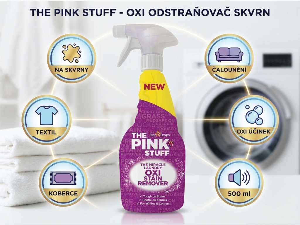The Pink Stuff odstraňovač skvrn - přehled výhod