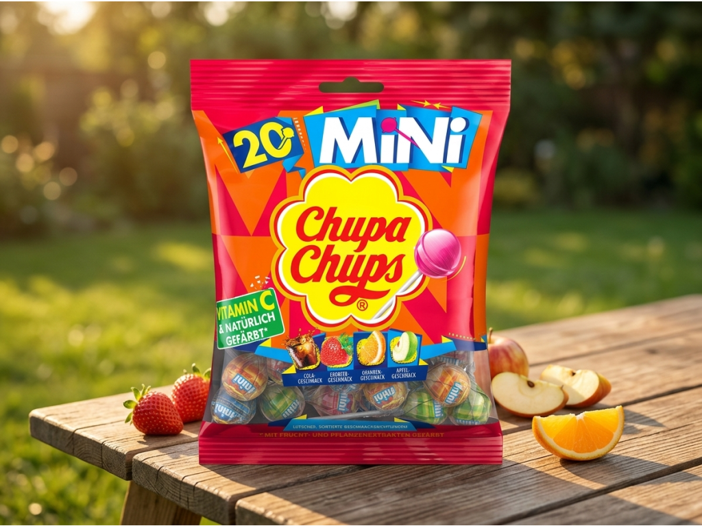 Chupa Chups Mini lízátka s vitamínem C v přírodním prostředí