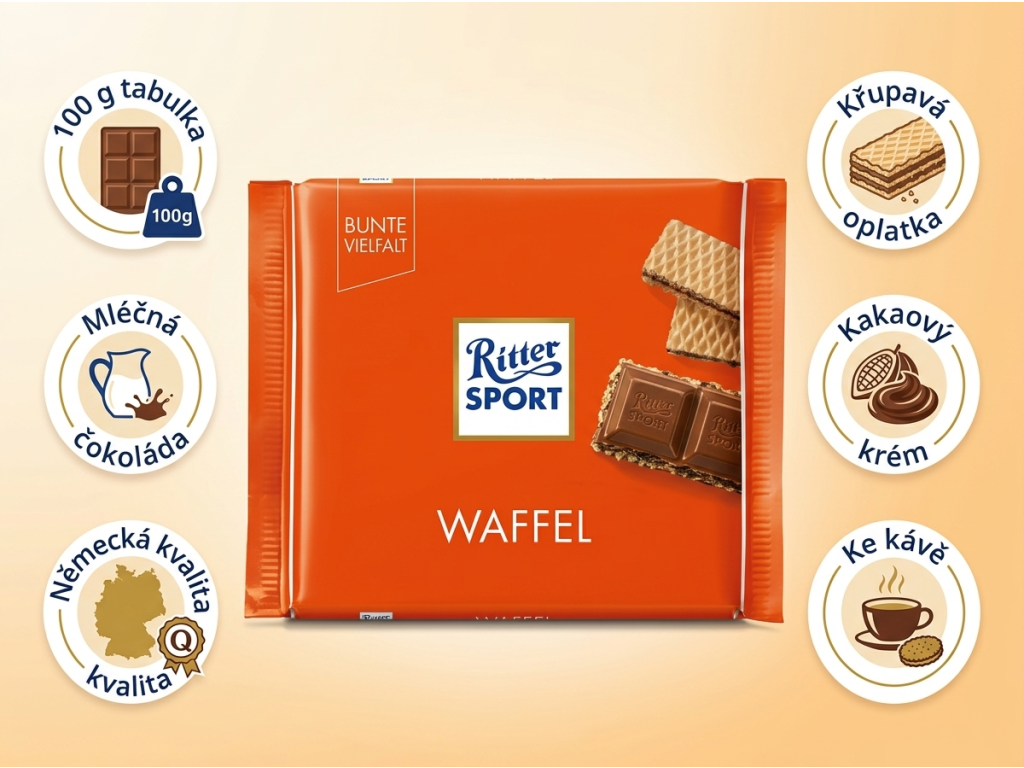 Ritter Sport Waffel - přehled výhod