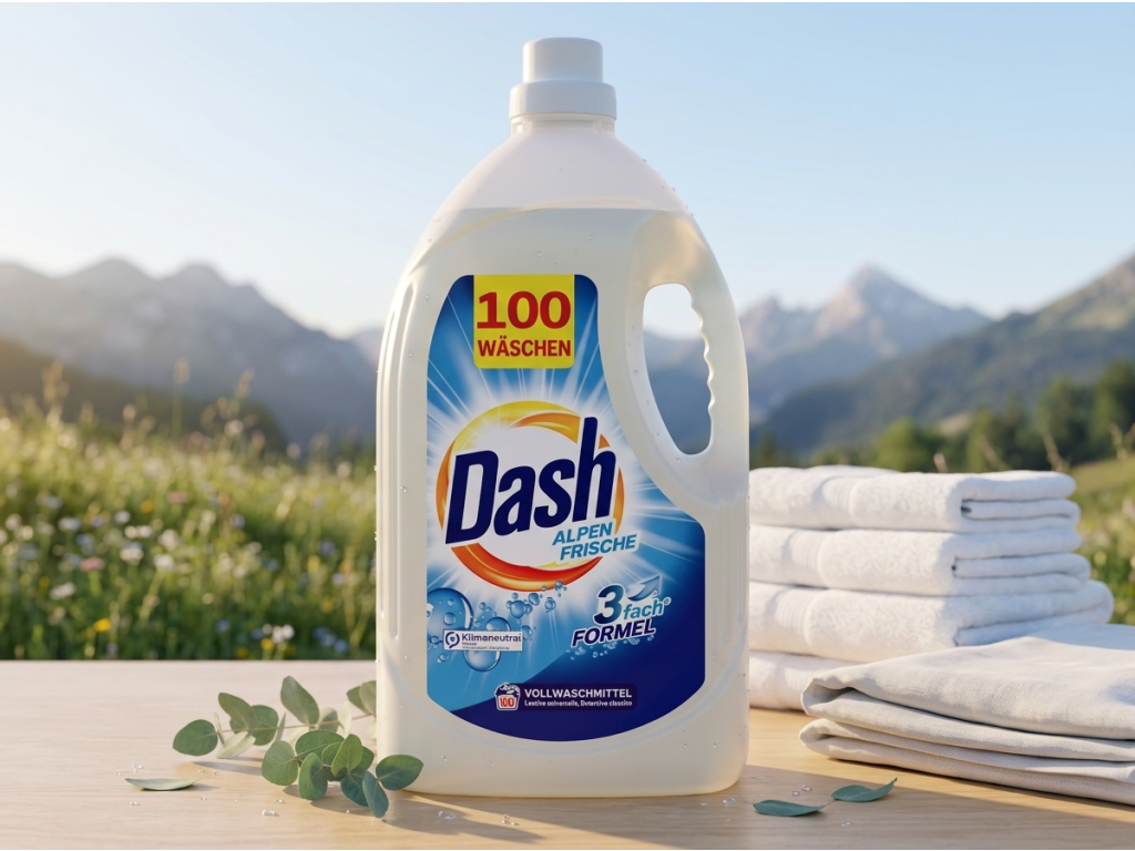 Dash Alpen Frische prací gel ve svěžím alpském prostředí