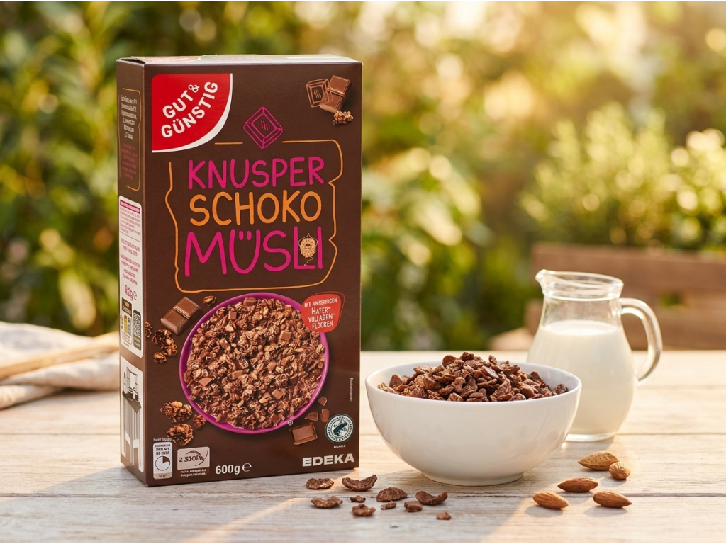 G&G křupavé müsli s čokoládou v přírodním prostředí