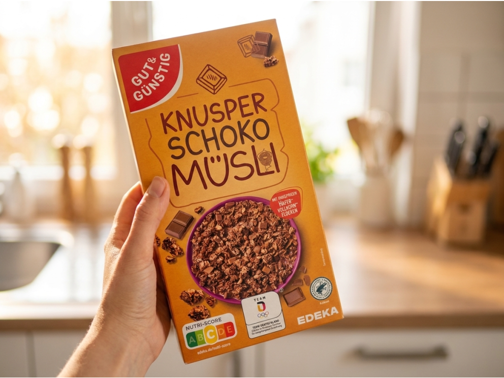 G&G křupavé müsli s čokoládou v ruce