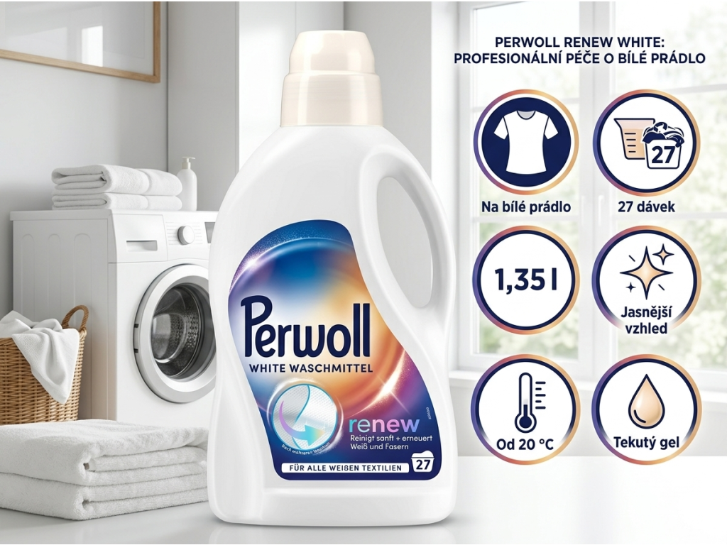 Perwoll Renew White - přehled výhod