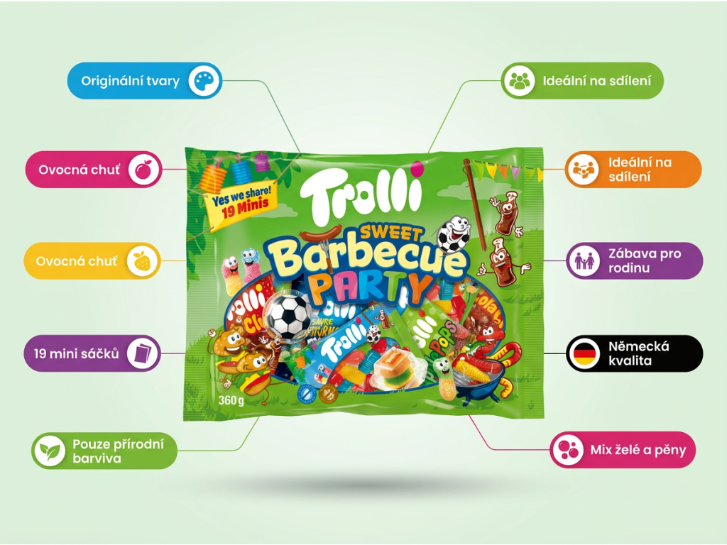 Trolli Sweet Barbecue Party - přehled výhod