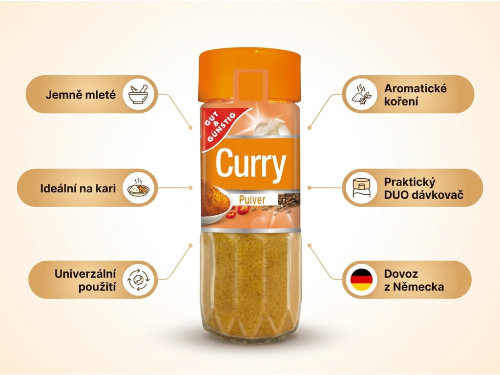 G&G Kari jemně mleté - infografika výhod