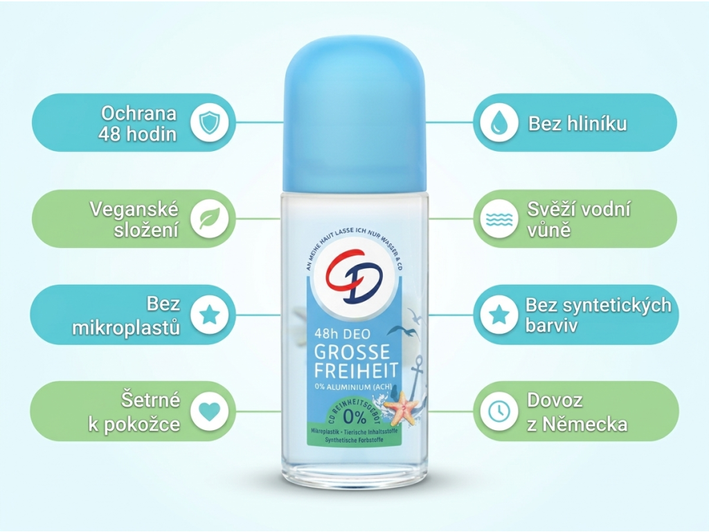 CD Bio Velká svoboda - přehled výhod deodorantu