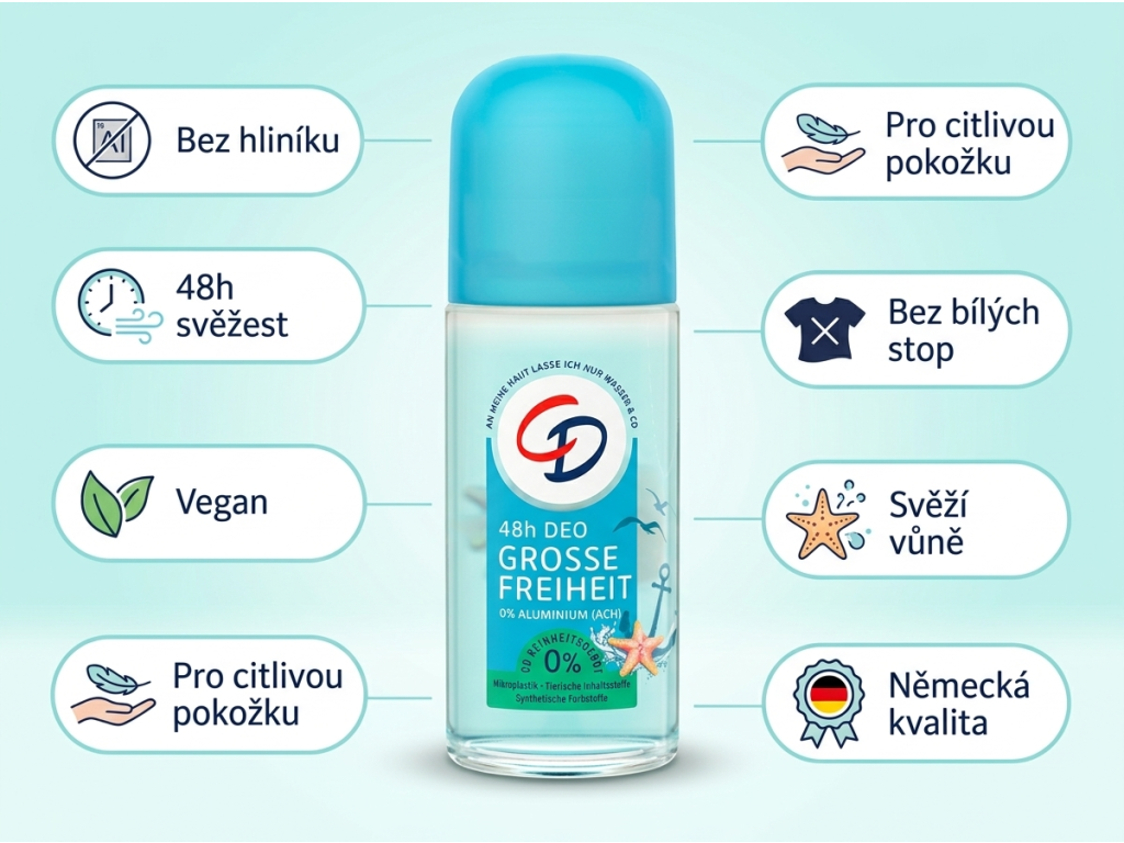 CD Bio kuličkový deodorant Velká svoboda 50 ml - benefity