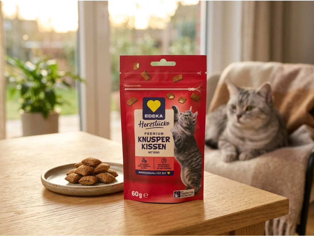 Edeka Herzstücke Knusper Kissen v domácím prostředí