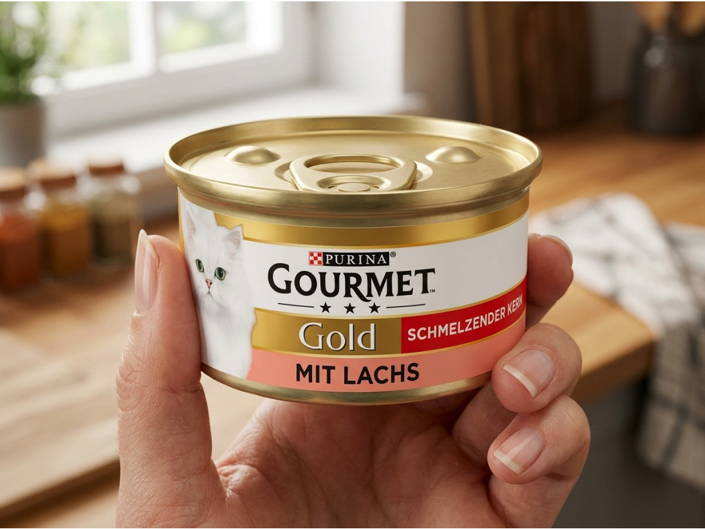 Purina GOURMET Gold konzerva v ruce