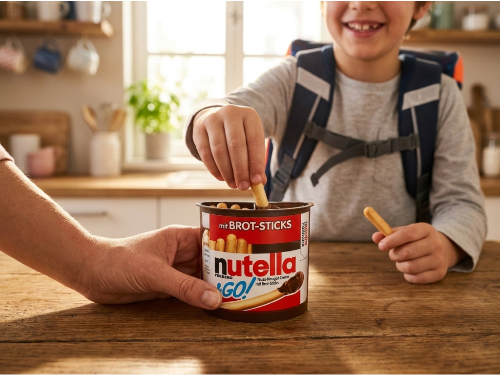 Nutella & GO! s křupavou tyčinkou 52 g - rodinná chvíle při svačině