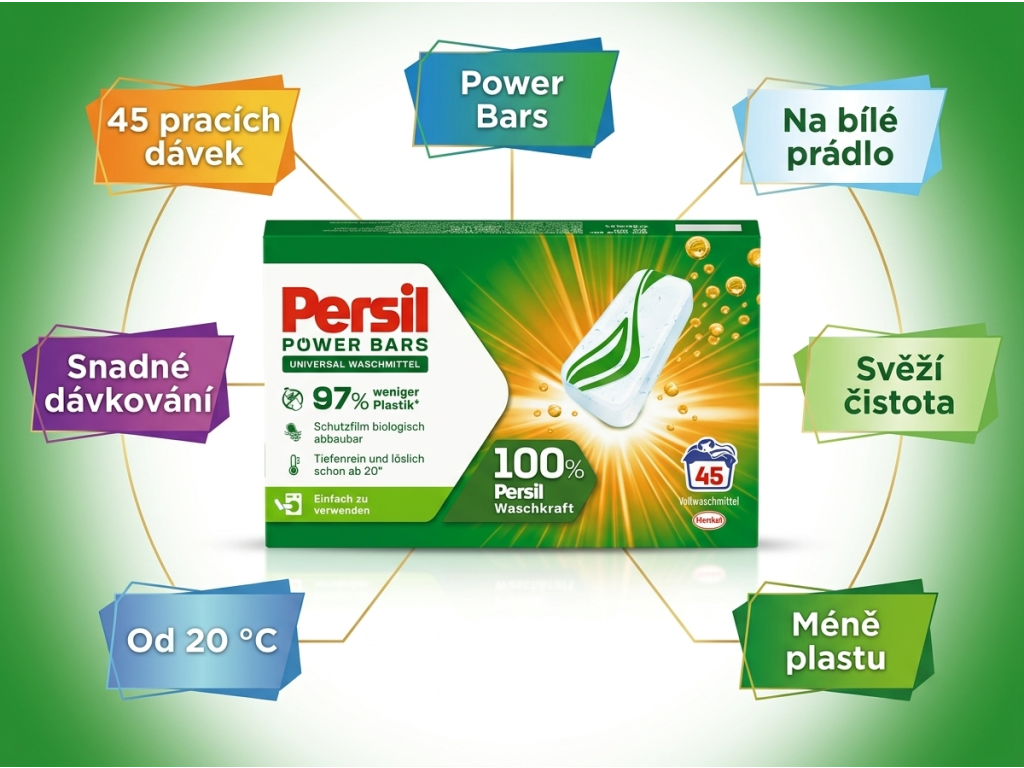 Persil Power Bars - přehled výhod