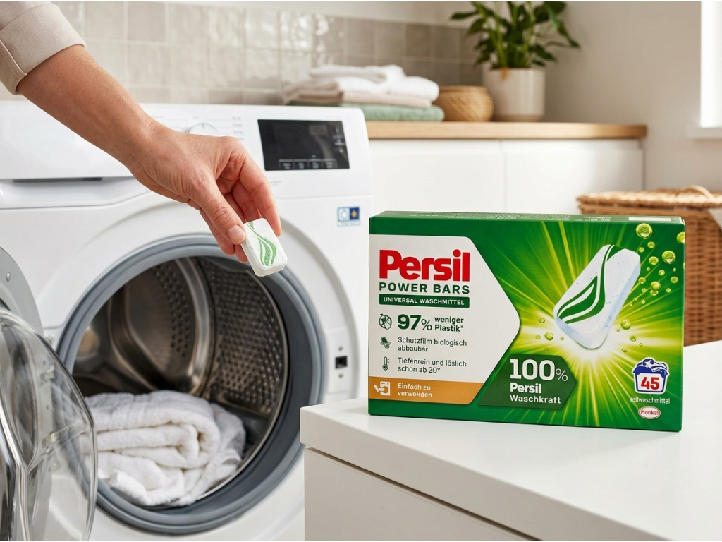 Persil Power Bars při použití v pračce
