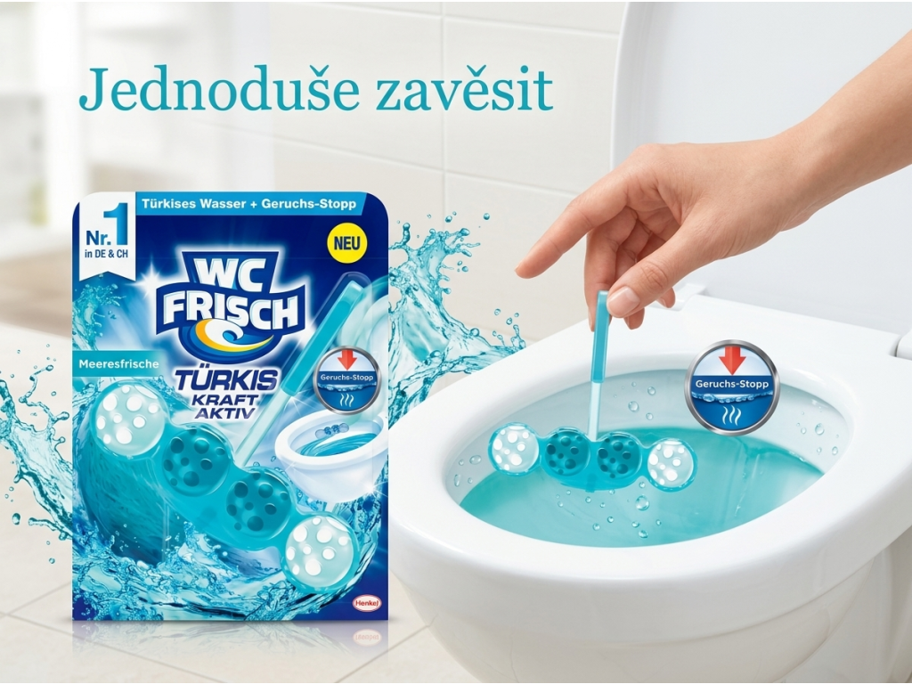 Použití WC Frisch Türkis